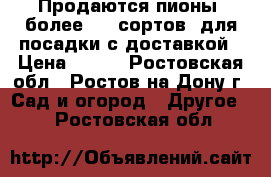 Продаются пионы, более 100 сортов, для посадки с доставкой › Цена ­ 290 - Ростовская обл., Ростов-на-Дону г. Сад и огород » Другое   . Ростовская обл.